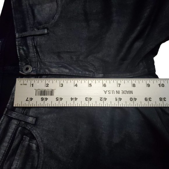 AG The Absolute Legging Coated 32R (Meas 32x29.5 9" Mid Rise) Metallic Jeans A19 - Picture 11 of 11